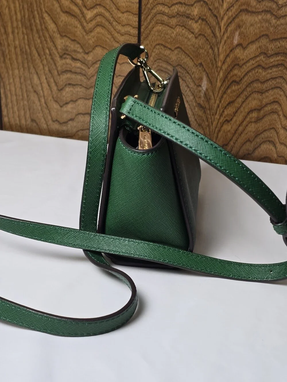 Green Michael Kors Selma Mini Messenger Bag